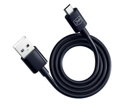 Kabel 3mk Hyper Cable A to Micro 1.2m 5V 2,4A Black